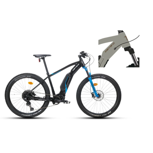 CARRARO KIFUKA 27 E7 E.E-MTB 440H 11-V HD NIKEL GRI-KAHVERENGI-SIYAH