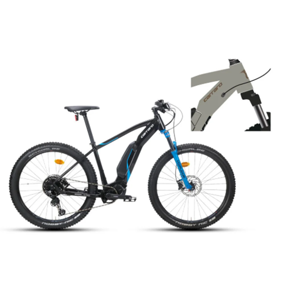 CARRARO KIFUKA 27 E7 E.E-MTB 440H 11-V HD NIKEL GRI-KAHVERENGI-SIYAH