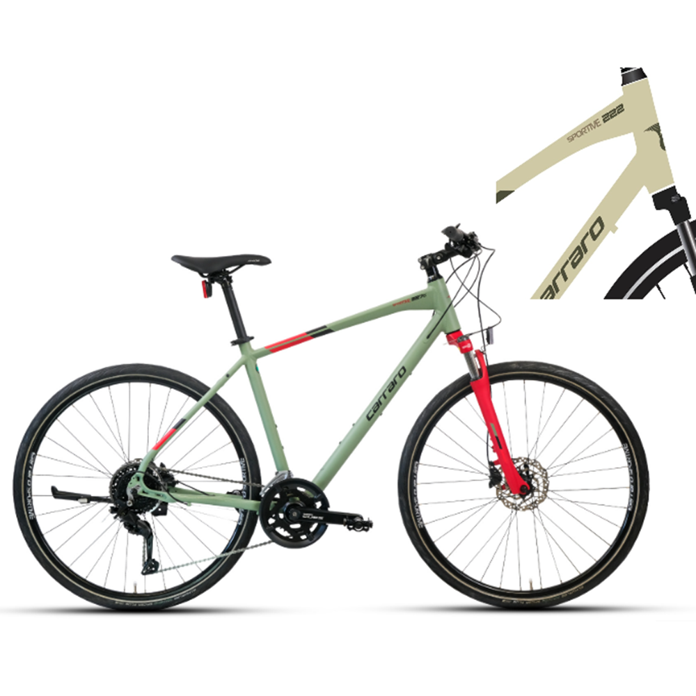 CARRARO SPORTIVE 227C 508H 18-V HD MAT YESIL-SIYAH-KIRMIZI R1